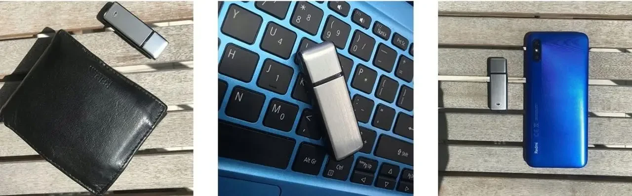Цифровой диктофон USB флешка для записи разговоров с активацией голосом пластик черный 63×20×9 мм портативный