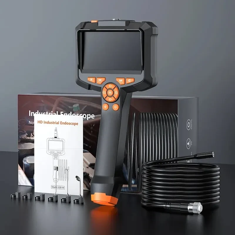 Професійний ендоскоп з подвійною камерою 1080P IP67 4,3" IPS екран 5м кабель водонепроникний для огляду труб і авто