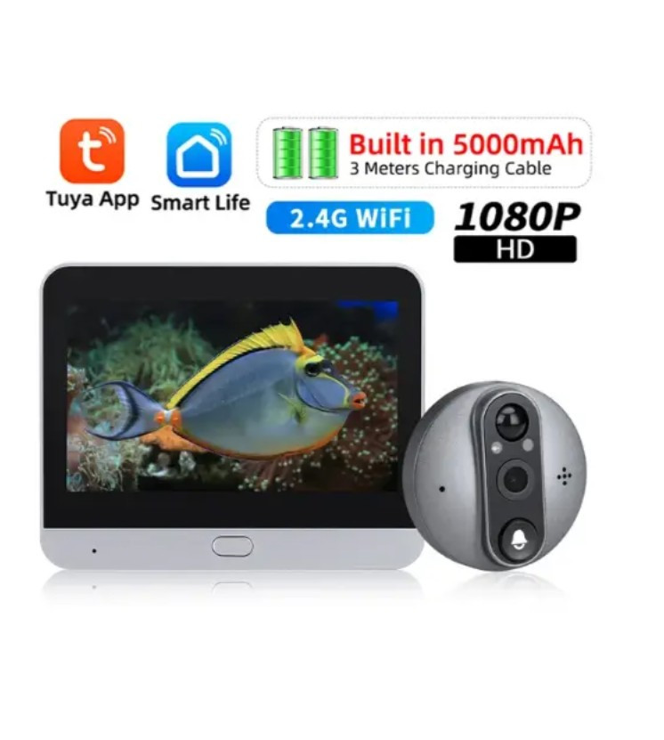 Дверний дзвінок з камерою Wi-Fi Light Vision VLC-300IVP, 2 Мп, монітор 4.3"