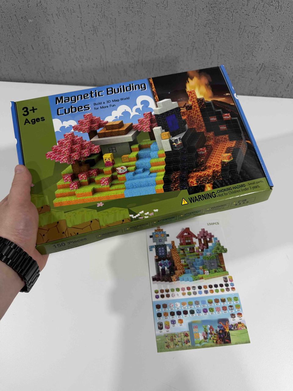 Дитячий магнітний конструктор Minecraft "Магічний світ"" 150шт